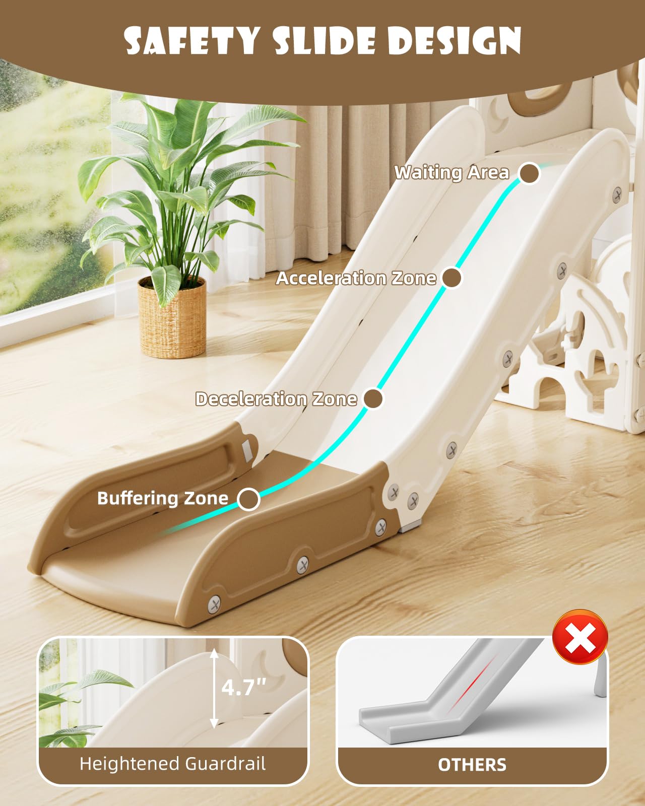 XJD 13-in-1 Toddler Slide, Kids Slide for Toddlers Age 1+, Toddler